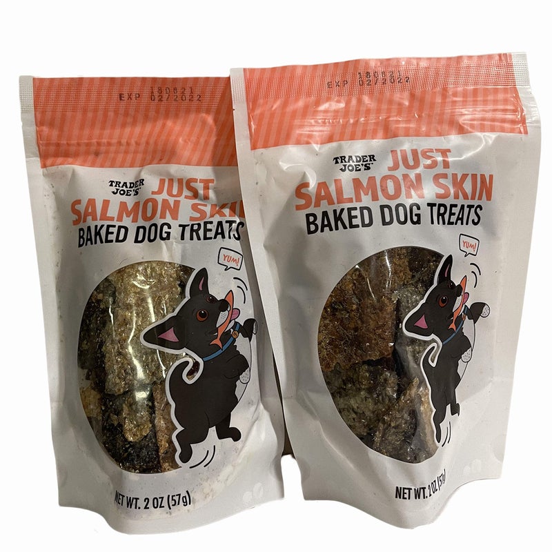 Trader Joe's Just Salmon Skin Baked Dog Treats 2oz -Pack of 2 - Image 1
