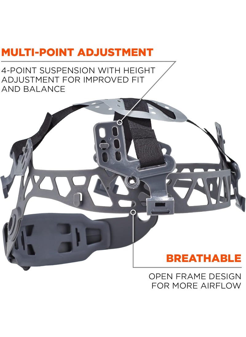 Ergodyne Ergodyne Skullerz 8971 Class E Hard Hat with Light Mount Full Brim Padded Top Pad and Sweatband Included ABS Hardhat  White  - Image 4