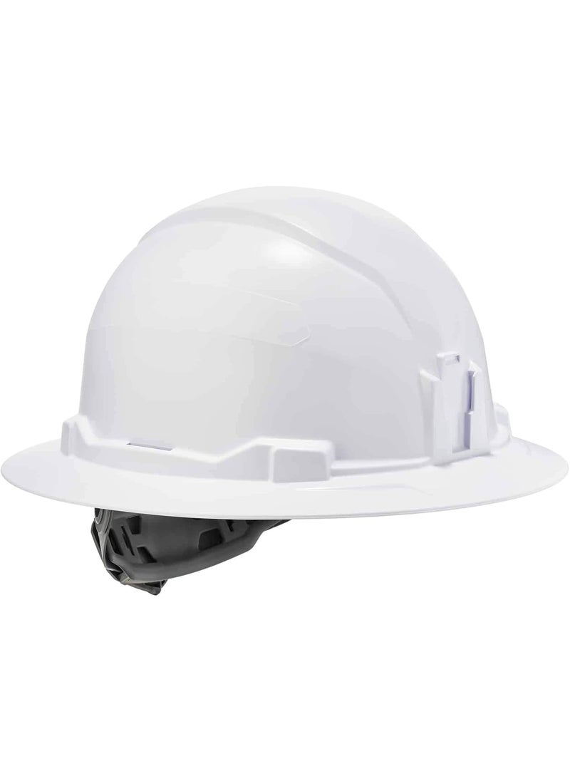 Ergodyne Ergodyne Skullerz 8971 Class E Hard Hat with Light Mount Full Brim Padded Top Pad and Sweatband Included ABS Hardhat  White  - Image 1
