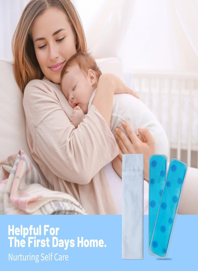 Deyuoau Postpartum perineal ice Pack, Hot and Cold Ice Pack for Women After Pregnancy, Postpartum Ice Pack for Recovery, Affordable & Reusable, 2 Ice Packs and 2 Washable Sleeves. (Pink Flower (Blue - Image 2
