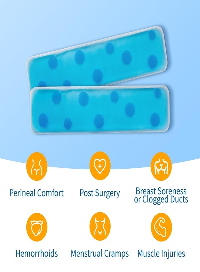 Deyuoau Postpartum perineal ice Pack, Hot and Cold Ice Pack for Women After Pregnancy, Postpartum Ice Pack for Recovery, Affordable & Reusable, 2 Ice Packs and 2 Washable Sleeves. (Pink Flower (Blue - Image 3