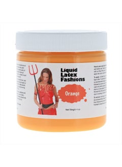 Liquid Latex Fashions Orange Latex Body Paint for Adults and Kids, Halloween Makeup, Ideal for Art, Theater, Parties and Cosplay, Super Flexible- 4 Oz  - Image 1