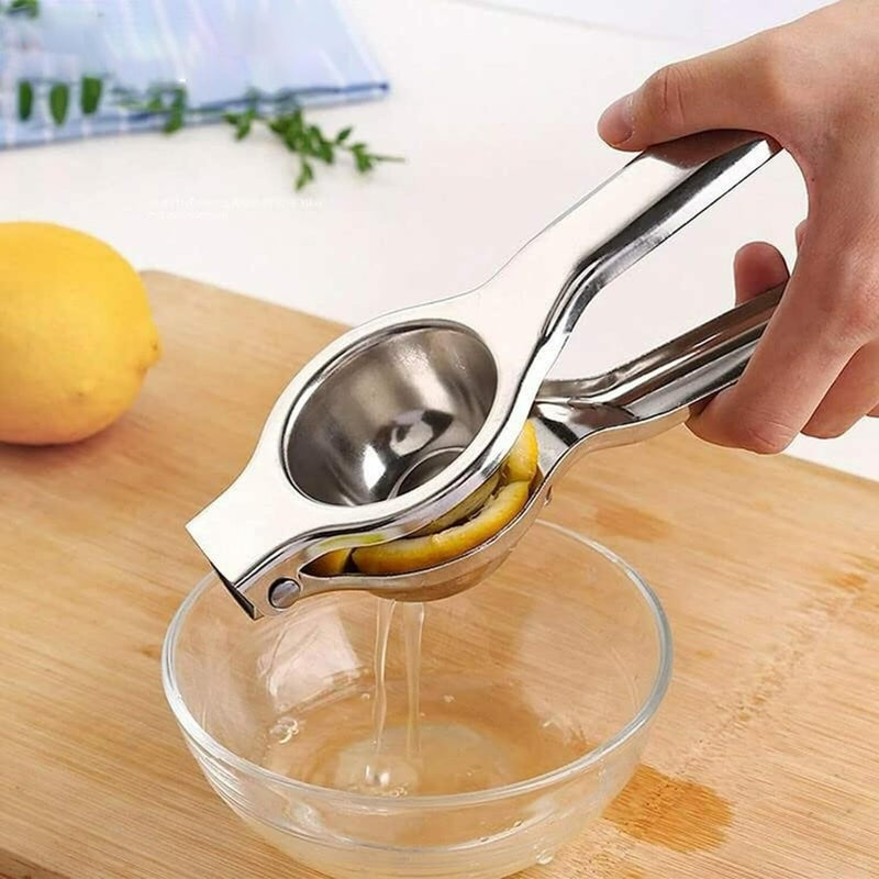 SANGOZ Super Stainless Steel Heavy Lemon Squeezer with Attached Bottle Opener Food Grade Extract Lemon Juice With Less Efforts Pack of 1 - Image 5