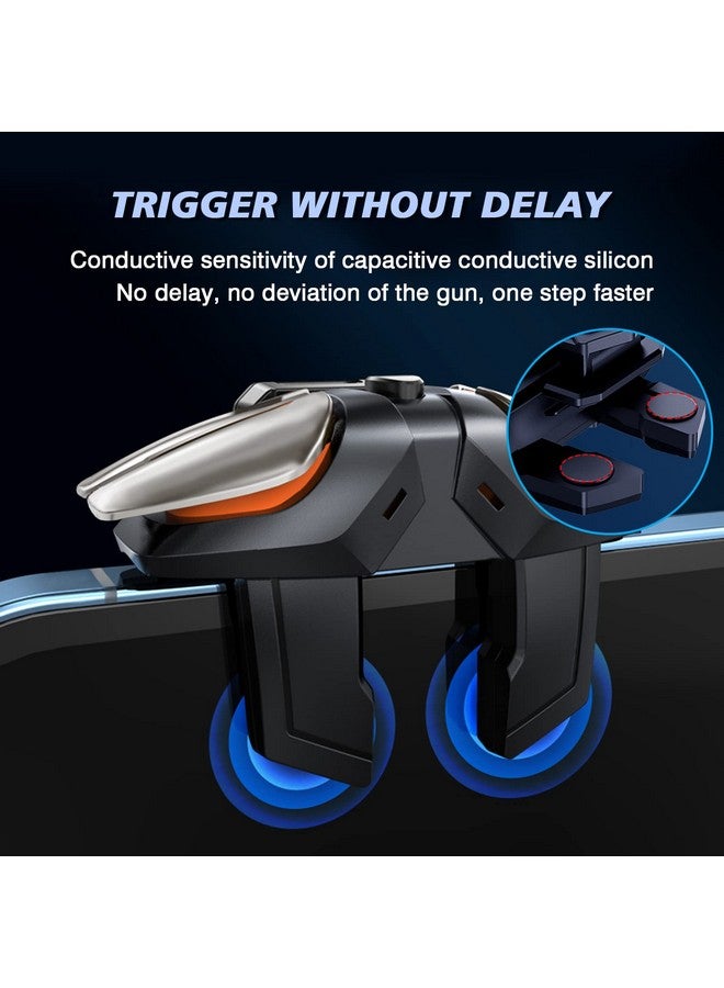 Mobile Game Controller, Sensitive Mobile Gaming Trigger Shooter With Six Finger Linkage For Iphone  Android, Controller Joysticks Aim  Fire Trigger Keys For Survival Rules/Knives Out - Image 5
