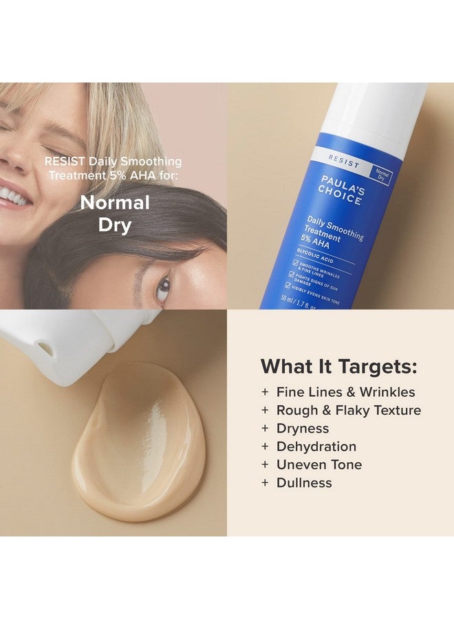 باولاز تشويس علاج تنعيم يومي ريسيست 5% من حمض ألفا هيدروكسي مع حمض الجليكوليك والسيراميد، لوشن مقشر مضاد للشيخوخة للبشرة الجافة - 50 مل - Image 2