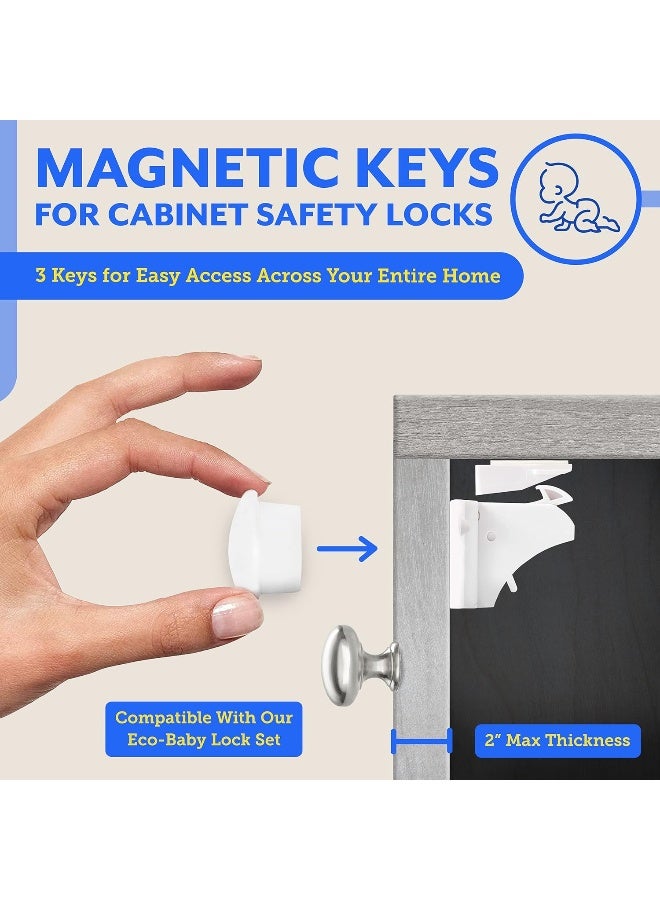 Eco-Baby Universal Replacement Keys for Magnetic Cabinet Locks - Image 2