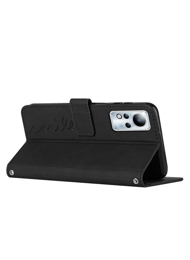 Zaboon Case For Infinix Note 11 Skin Feel Heart Pattern Leather Phone Case - Image 4