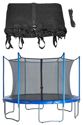 Upper Bounce Machrus Upper Bounce Trampoline Net Replacement 7.5FT 8FT 9FT 10FT 12FT 13FT 14FT 15FT 16FT- Safety Net for Straight Poles/Arches Round Trampoline - Image 1