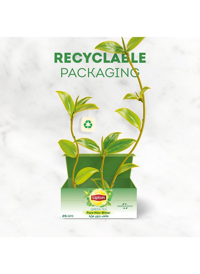 Lipton - Green Tea Pure Non-Bitter All The Goodness Without The Bitterness 25 Bags 1.5grams Pack of 2 - Image 1