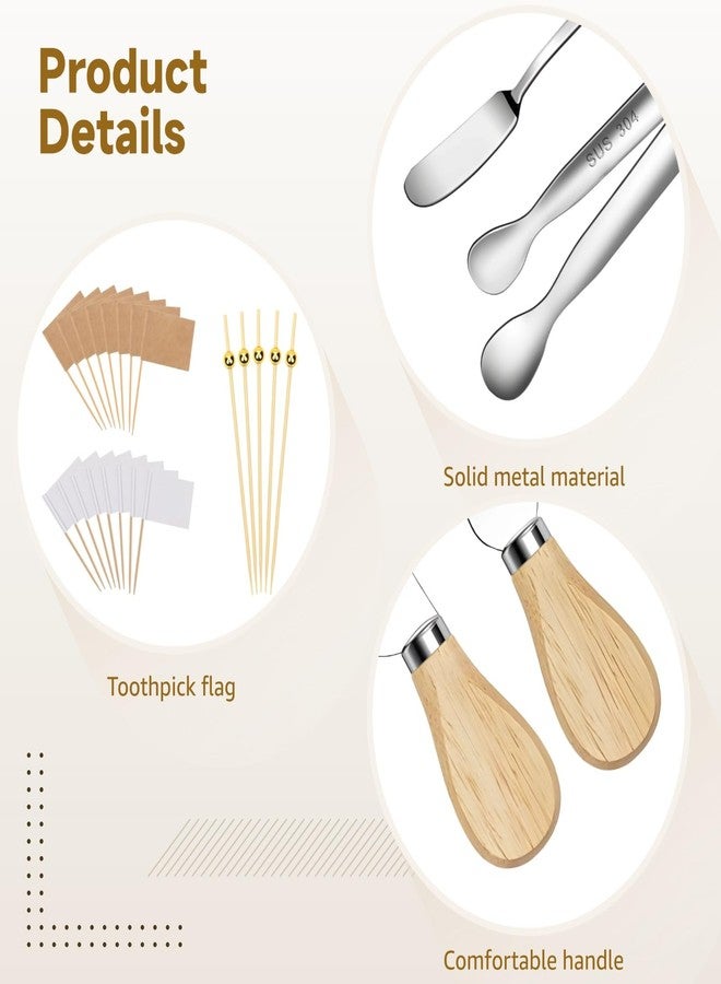Homaisson 169 PCS Charcuterie Board Accessories Set, Cheese, Butter & Honey Spreader Knives Forks Spoons Serving Tongs Cocktail Picks Mini Bowls Flags for Party Platters & Dining - Image 3