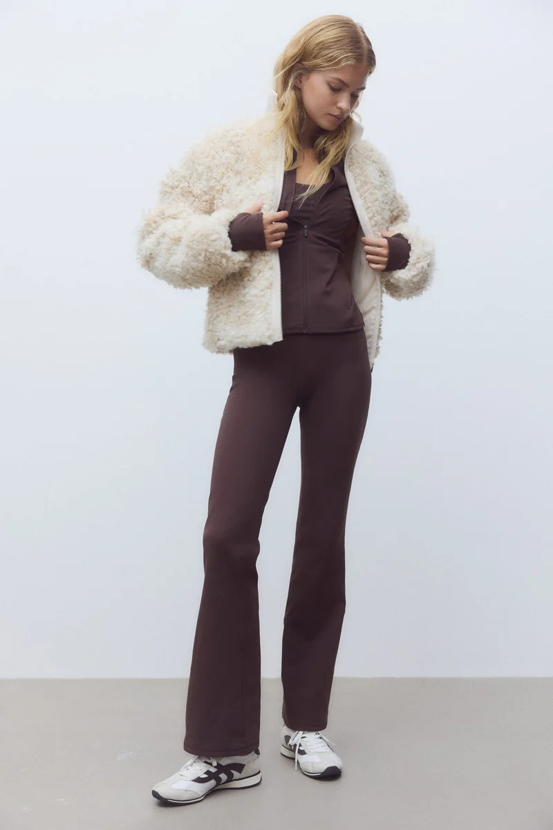 H&M Flared sports fleece leggings with SoftMove™