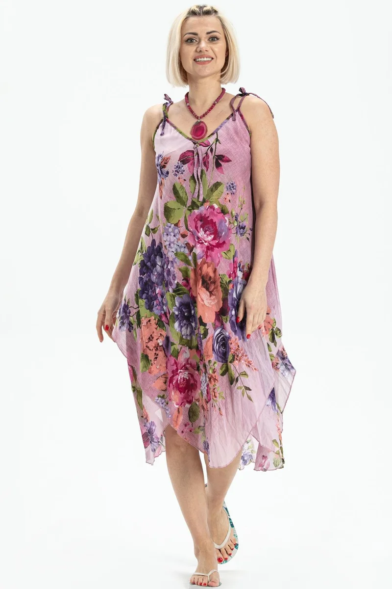 اليش شيل بيزي Floral Chiffon Dress