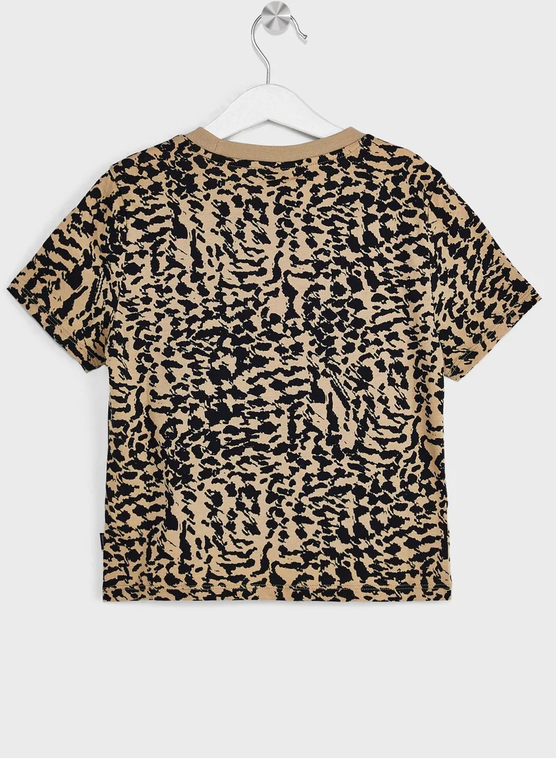 PUMA Kids Essential Animal Aop Knotted T-Shirt