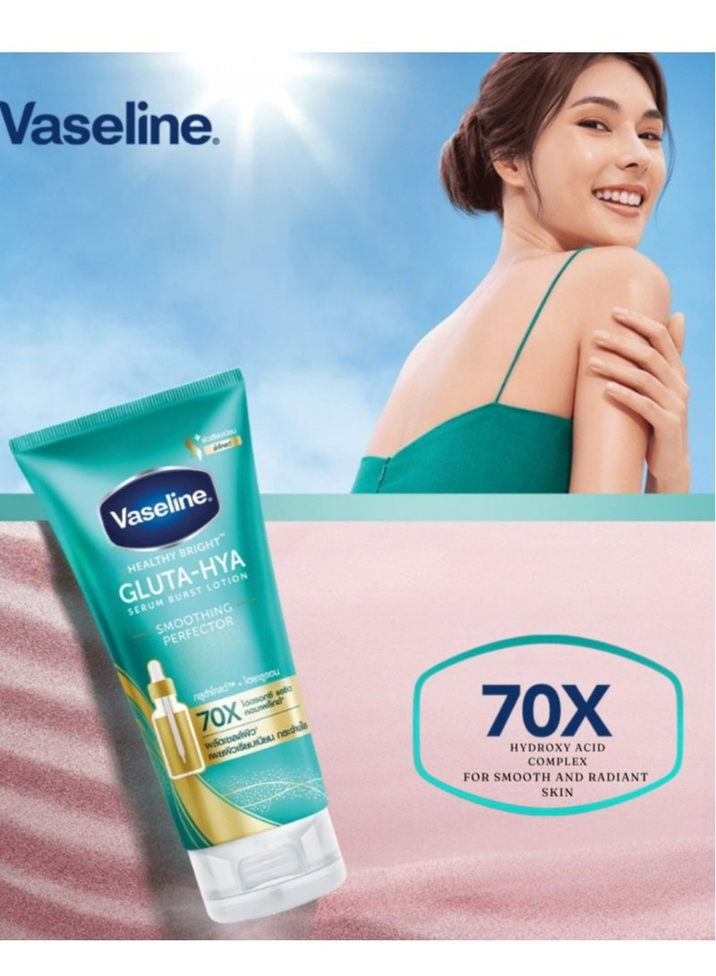 Vaseline Healthy Bright Gluta-Hya Serum Burst Lotion Smoothing Perfector 290 ML - Image 2