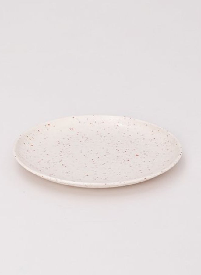 Melamine Dinner Plate   Set of 6 (D 22cm) Creamy with brown
