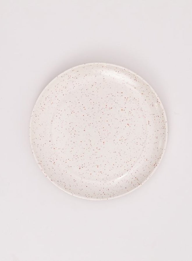 Melamine Dinner Plate   Set of 6 (D 22cm) Creamy with brown