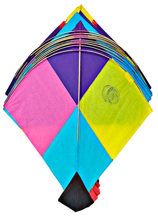 Ruhani Paper Kite Patang Large Size Cheel Kite Patang Multi Color (Pack of 10),Kid - Image 3