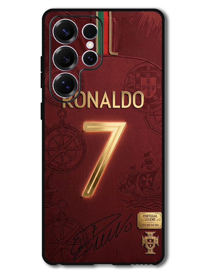 Theodor Case Compatible with Samsung Galaxy S25 Ultra 6.9 Inch Protection Shockproof Bumper Cover Ronaldo - Image 1