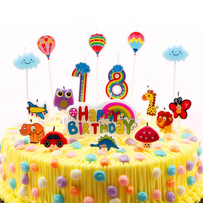 Juzfun Birthday Candles for Kids Number for 7th Year Unicorn Party Cake Topper Decoration Seventh Wedding Anniversary Size - Height 5 CM x Width 3 CM - Image 4