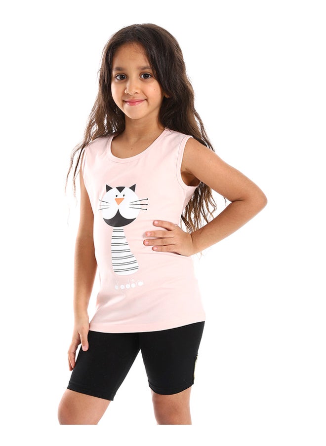 DIADORA Girls Cotton Printed Sleeveless T-Shirt  - Image 2