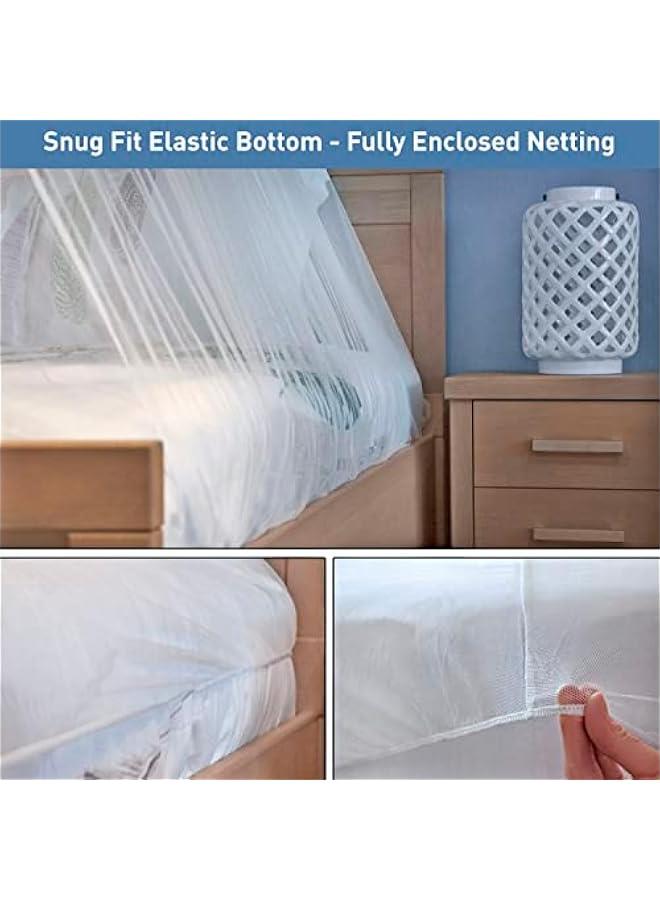 Arabest Mosquito Net for Single to King-Sized Beds – Fully-Enclosed Bed Canopy for Travel or Decoration – Free Bag, Hanging Kit & Adhesive Ceiling Hooks for Easy Setup - Image 2