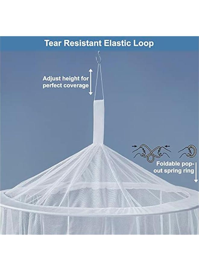 Arabest Mosquito Net for Single to King-Sized Beds – Fully-Enclosed Bed Canopy for Travel or Decoration – Free Bag, Hanging Kit & Adhesive Ceiling Hooks for Easy Setup - Image 3