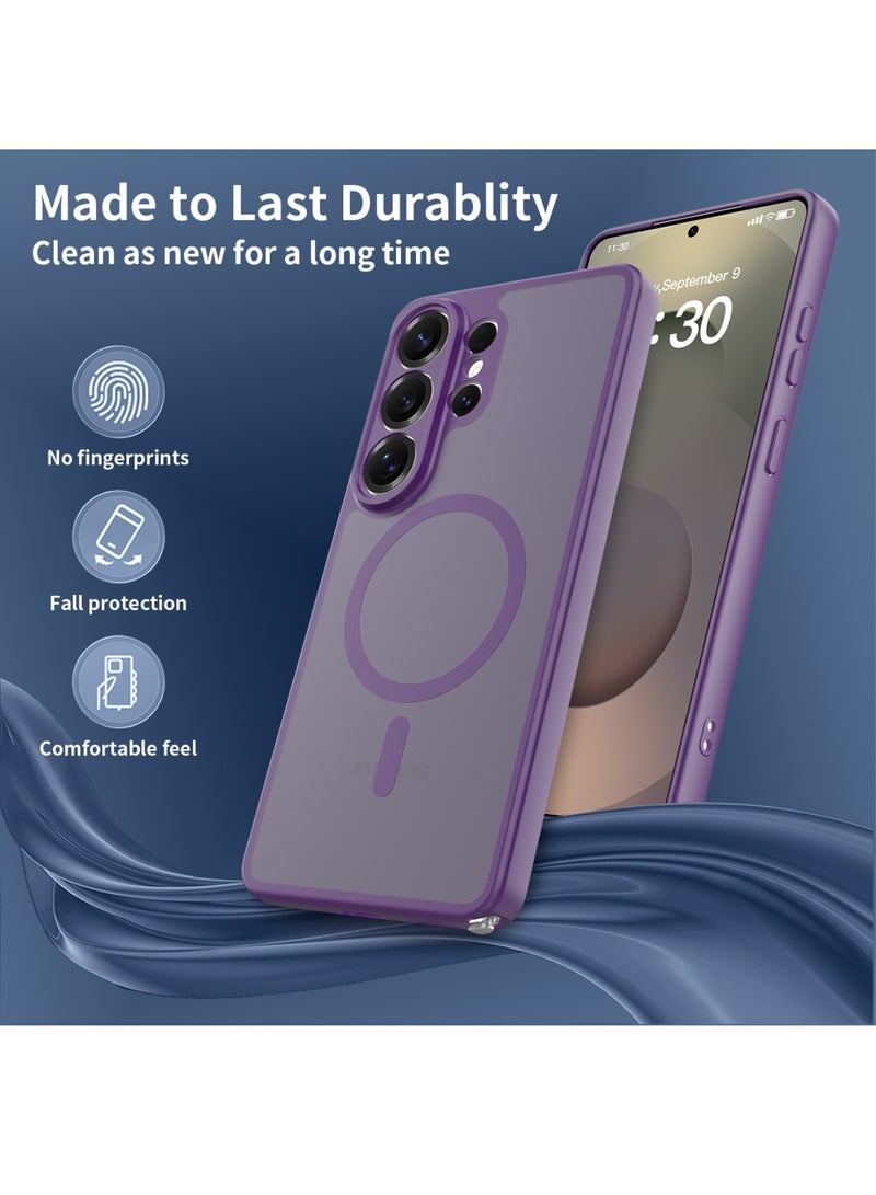Adando Strong Magnetic Case for Samsung Galaxy S26 Ultra 5G, Compatible with Magsafe, Slim Translucent Matte Mil-Grade Drop Protection Rugged Magnetic Case (Dark Purple, Galaxy S26 Ultra 5G) - Image 4