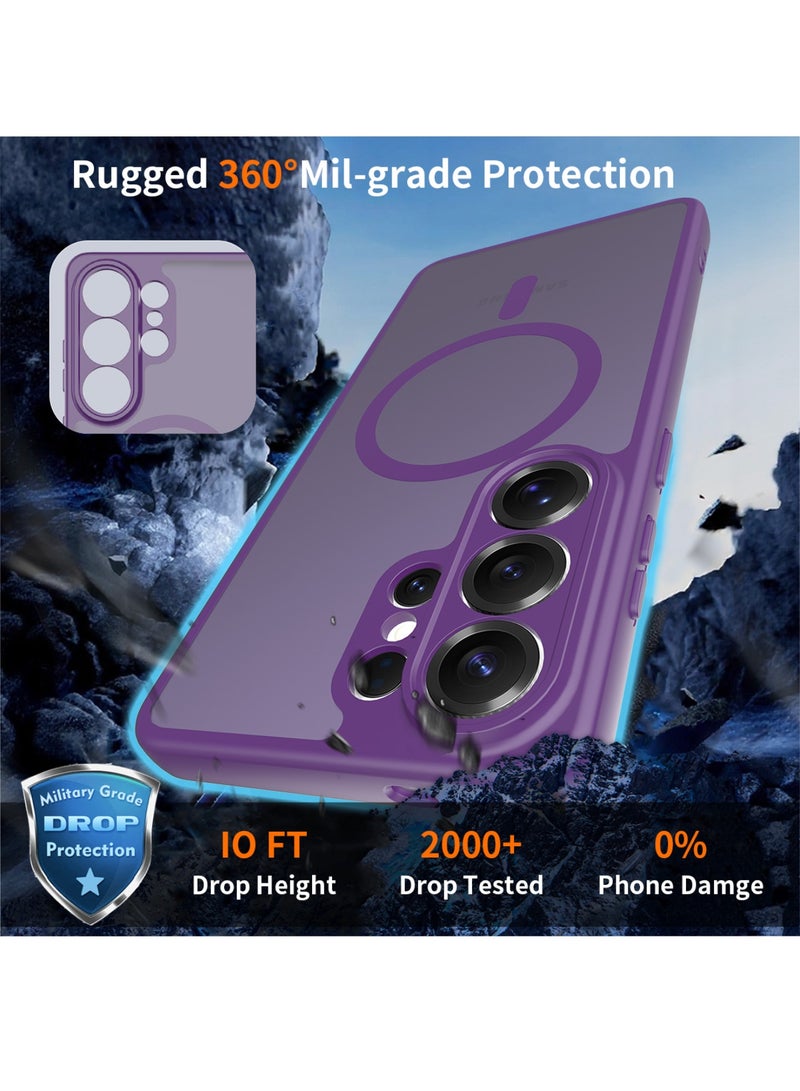 Adando Strong Magnetic Case for Samsung Galaxy S26 Ultra 5G, Compatible with Magsafe, Slim Translucent Matte Mil-Grade Drop Protection Rugged Magnetic Case (Dark Purple, Galaxy S26 Ultra 5G) - Image 5