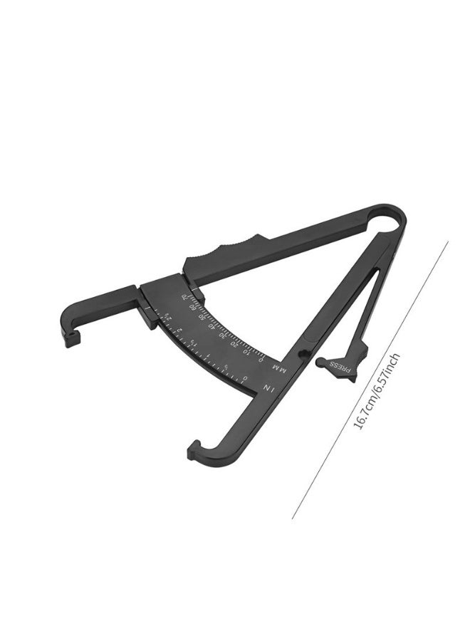 Professional Body Fat Caliper Kit（Y-Shape）& Measuring Tape + Calculator Card - 3-in-1 Skinfold Measurement Tools for Fitness, Weight Loss & Health Tracking with BMI Chart (Black) - Image 4