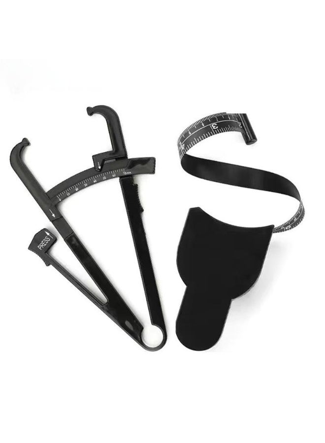 Professional Body Fat Caliper Kit（Y-Shape）& Measuring Tape + Calculator Card - 3-in-1 Skinfold Measurement Tools for Fitness, Weight Loss & Health Tracking with BMI Chart (Black) - Image 5