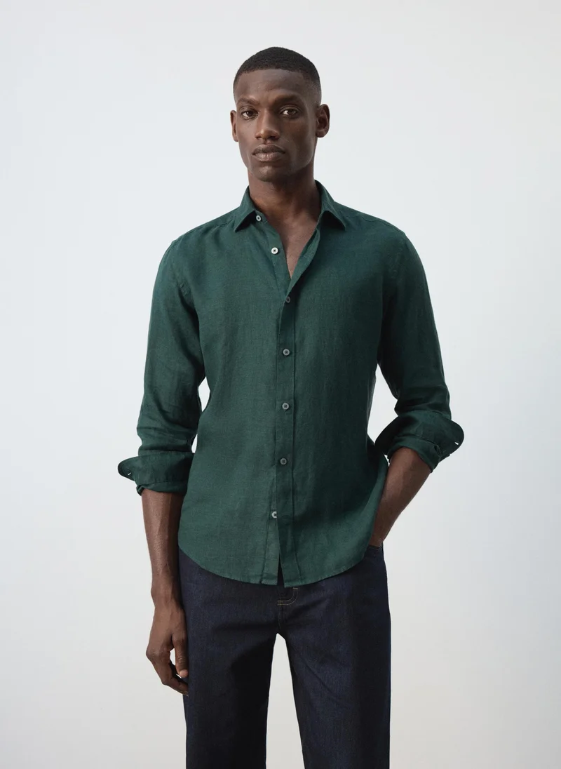 100% Linen Regular-Fit Shirt