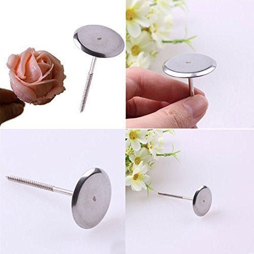 Daycount Set of 5 Cake Decorating Nails - Stainless Steel Cake Flower Needle Cupcake Icing Cream Decorating Tools - Image 2