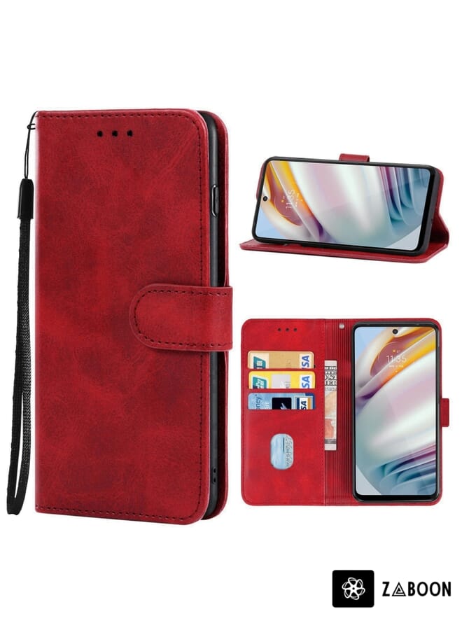 Zaboon Protective Case Cover For Motorola Moto G60 / G40 Fusion Leather - Image 1