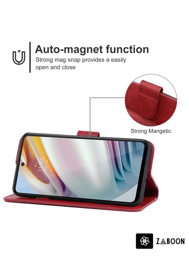 Zaboon Protective Case Cover For Motorola Moto G60 / G40 Fusion Leather - Image 4