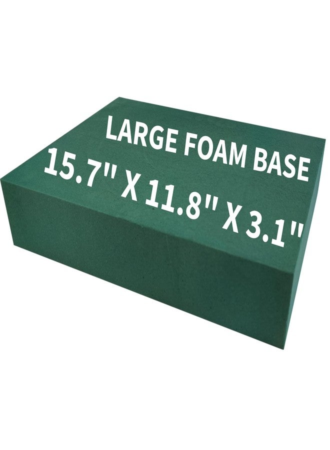 FLOFARE Floral Foam Base 15.7"L x 11.8"W x 3.1"H, Large Floral Foam Block for Fresh and Artificial Flower Arrangement Supplies for Arts, Crafts, Office Decor, Home Decor, Wedding Decor and Party - Image 1