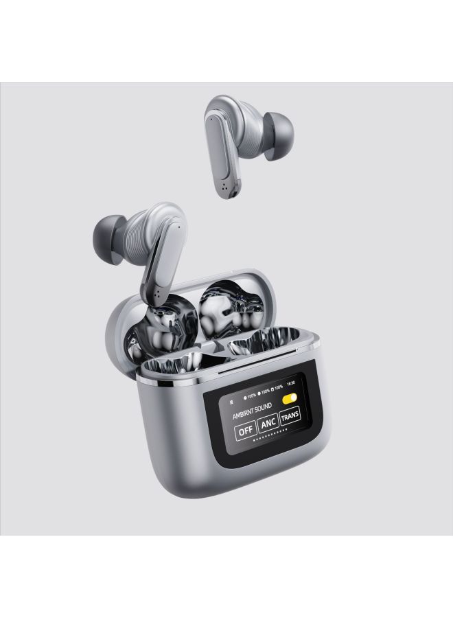 Neutral Bluetooth Headset With Display Long Life Lcd Full Color Touch Screen Wireless Anc Noise Reduction Headset In-ear Headset - Image 1