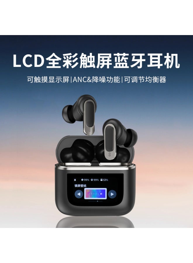 Neutral Bluetooth Headset With Display Long Life Lcd Full Color Touch Screen Wireless Anc Noise Reduction Headset In-ear Headset - Image 2