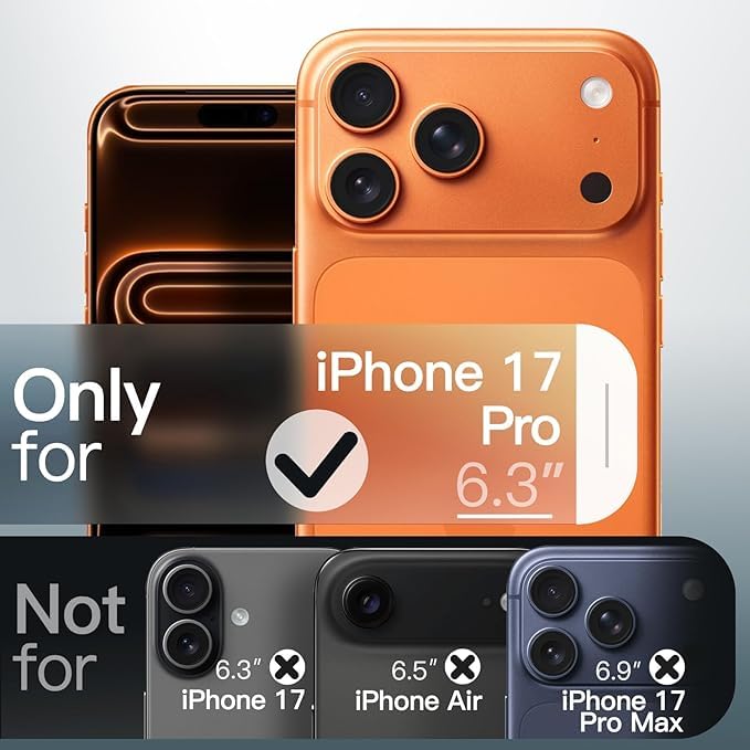 Elzzi Translucent Matte Kickstand Compatible with Mag-Safe Case for iPhone 17 Pro, Built-in Adjustable Camera Stand, Magnetic Mag-Safe Shockproof Phone Cover (Cosmic Orange) - Image 2