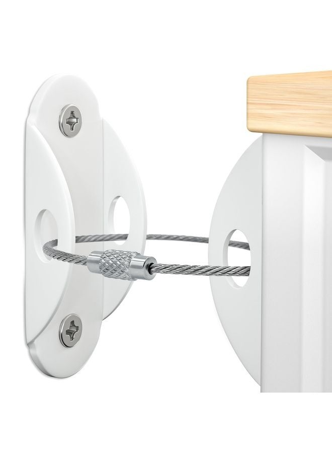 هومستر مرساة أثاث (10 علب) لتحصين الأطفال، مرساة أثاث أحزمة أثاث مكافحة الأطراف تأمين 400 رطل/الحفاظ على سلامة الأطفال من سقوط الأثاث، أشرطة معدنية بيضاء للزلازل - Image 1