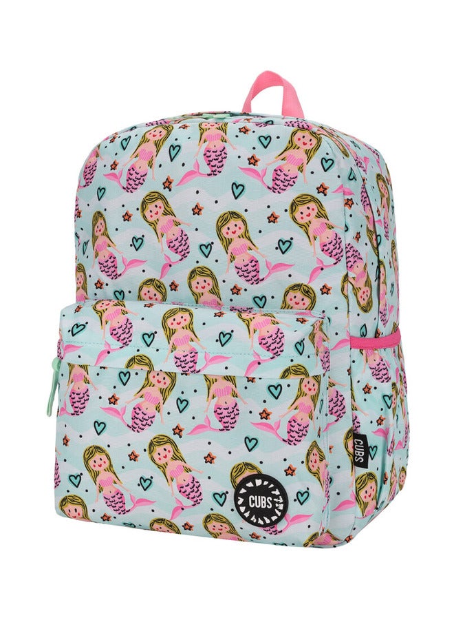 CUBS Mermaid Print Waterproof Kids 28L Backpack With Zip Closure Ideal For 6-12 Years Girls Compatible With 15 Inch Laptop - Image 2