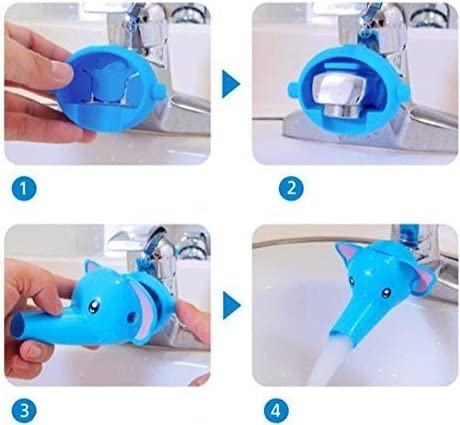 Dayalu Rubber Hands Washing Elephant Water Tap Holder Faucet Extender for Kitchen and Bathroom (Multicolour, Standard Size) - Image 4
