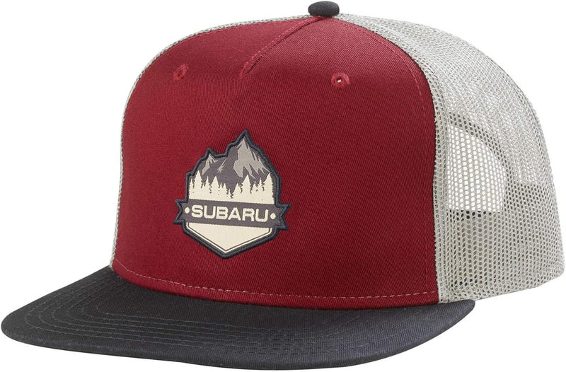 Subaru Genuine Logo Recycled Mountains Flat Bill Cap Hat - Image 1