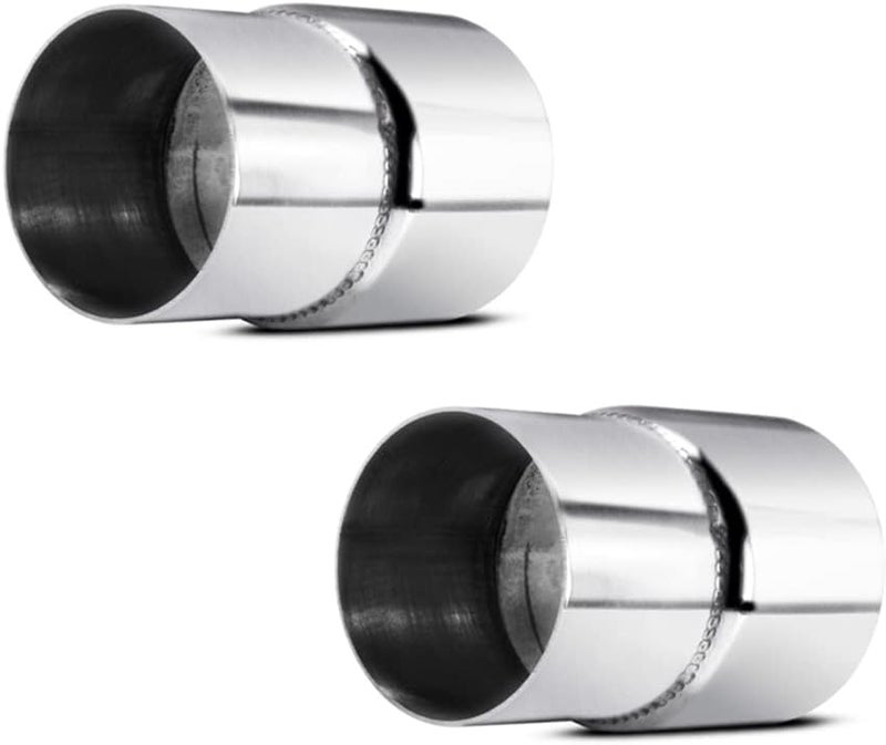 A ABIGAIL 2 PCS Universal 2.25" ID 2.5" ID Exhaust Pipe Adapter Connector Reducer 304 Stainless Steel 2.25 Inch to 2.5 Inch 2 1/4” ID to 2 1/2” ID kit - Image 1