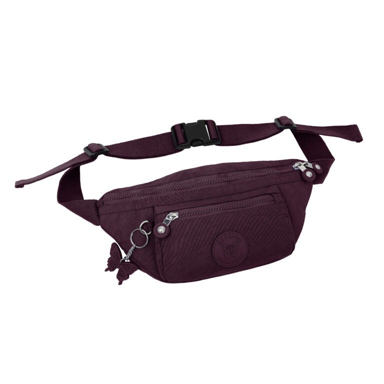 CAPRICE COLLECTION Unisex Bum Bag – Burgundy, Water-Resistant Nylon, 2.1L - Image 1