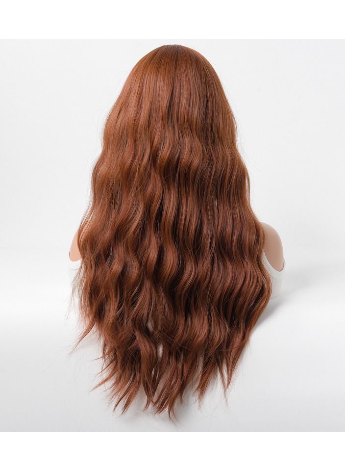 إستيل شعر مستعار طويل مجعد شعر مموج كبير متوسط ​​طويل غطاء رأس كامل بني - Image 4