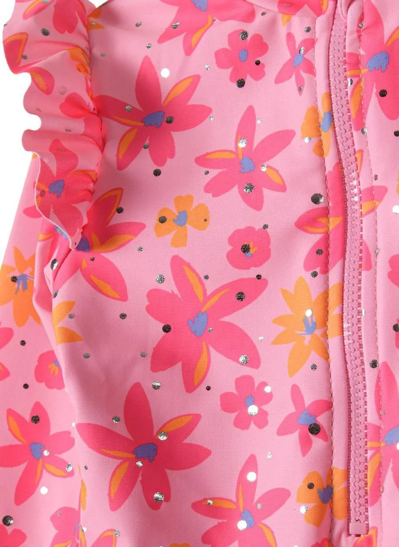 مينوتي Kids Girls Long Sleeve Rash Bodysuit