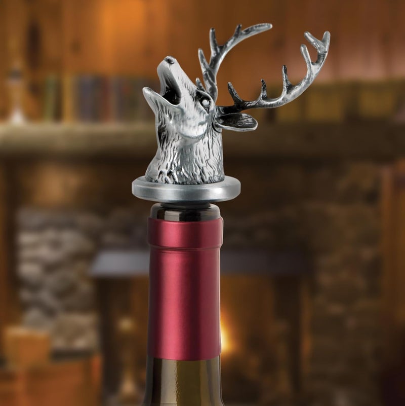 Chris's Stuff Stainless Steel Deer Wine Aerator Pourer - Deluxe Decanter Spout for Robust Red and White Wine - Pour Amore Bottle Pourer/Stopper & Air Diffuser by - Image 1