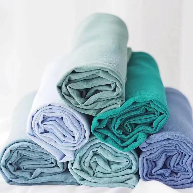ICW Women Soft Chiffon Georgette Scarves Shawl Stoles Long Scarf Wrap Head Scarves (Pack Of 3 Pc), Female, Multicolour - Image 5