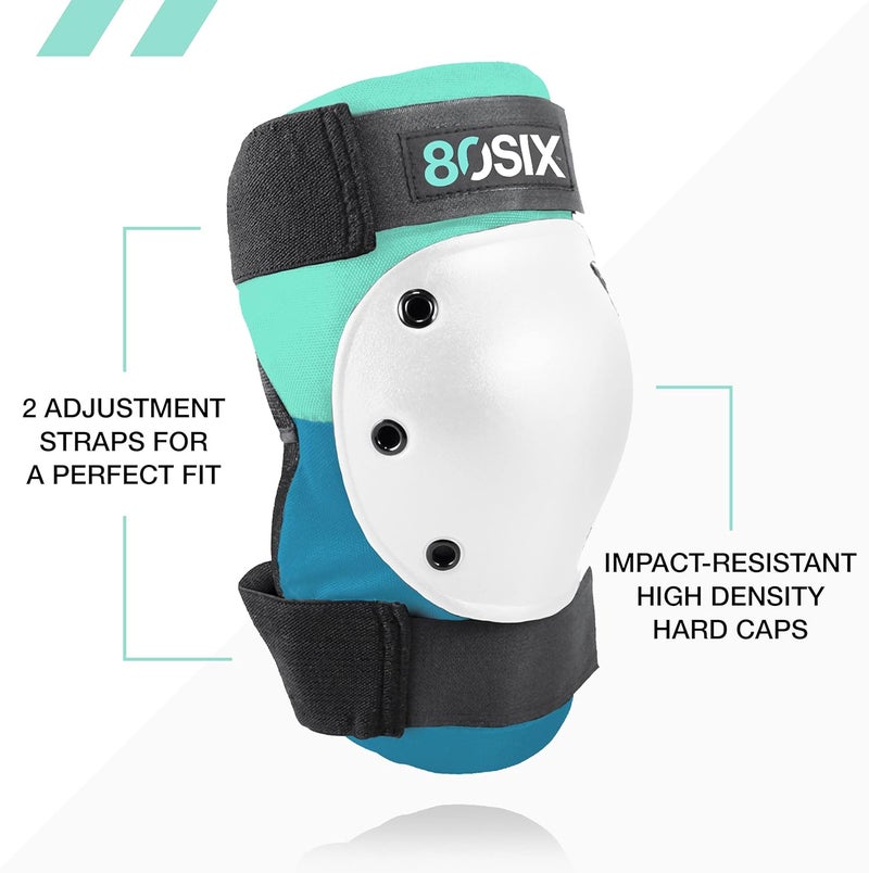 80Six Multi-Sport Pad Set– Protective Gear for Skateboarding, Biking, Roller Skating, and Scooter - Image 3