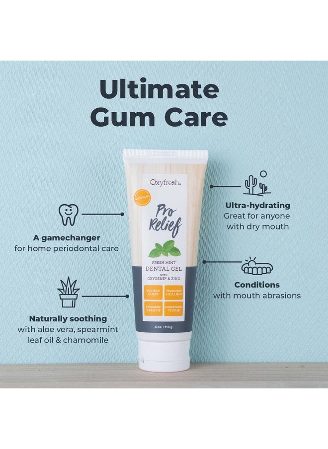 Oxyfresh - Premium Pro Relief Dental Gel With Zinc Infused With Aloe Vera Chamomile And Xylitol Dentist Recommended To Help Soothe Gum Tissue. 4 Oz. - Image 1